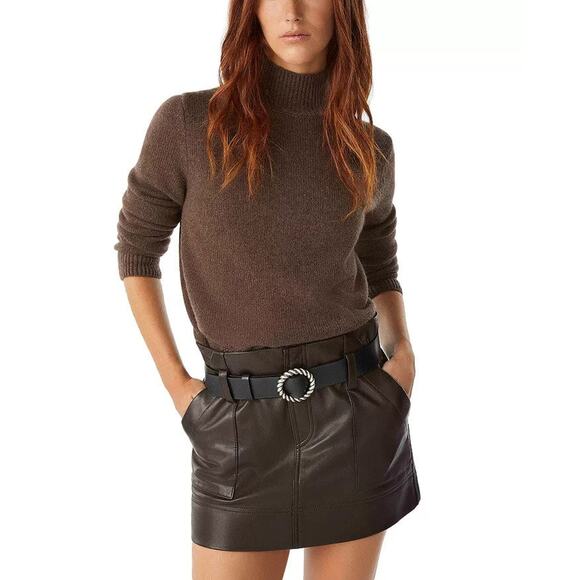 Ba&sh Belma Leather Mini Skirt - 36 FR/4 US - Picture 4 of 4